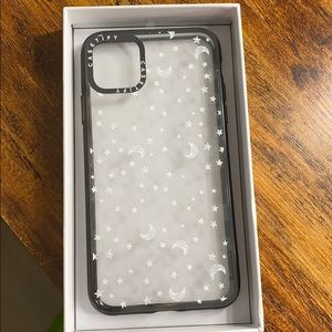 Casetify Comic Galaxy White Scribble Moon & Stars